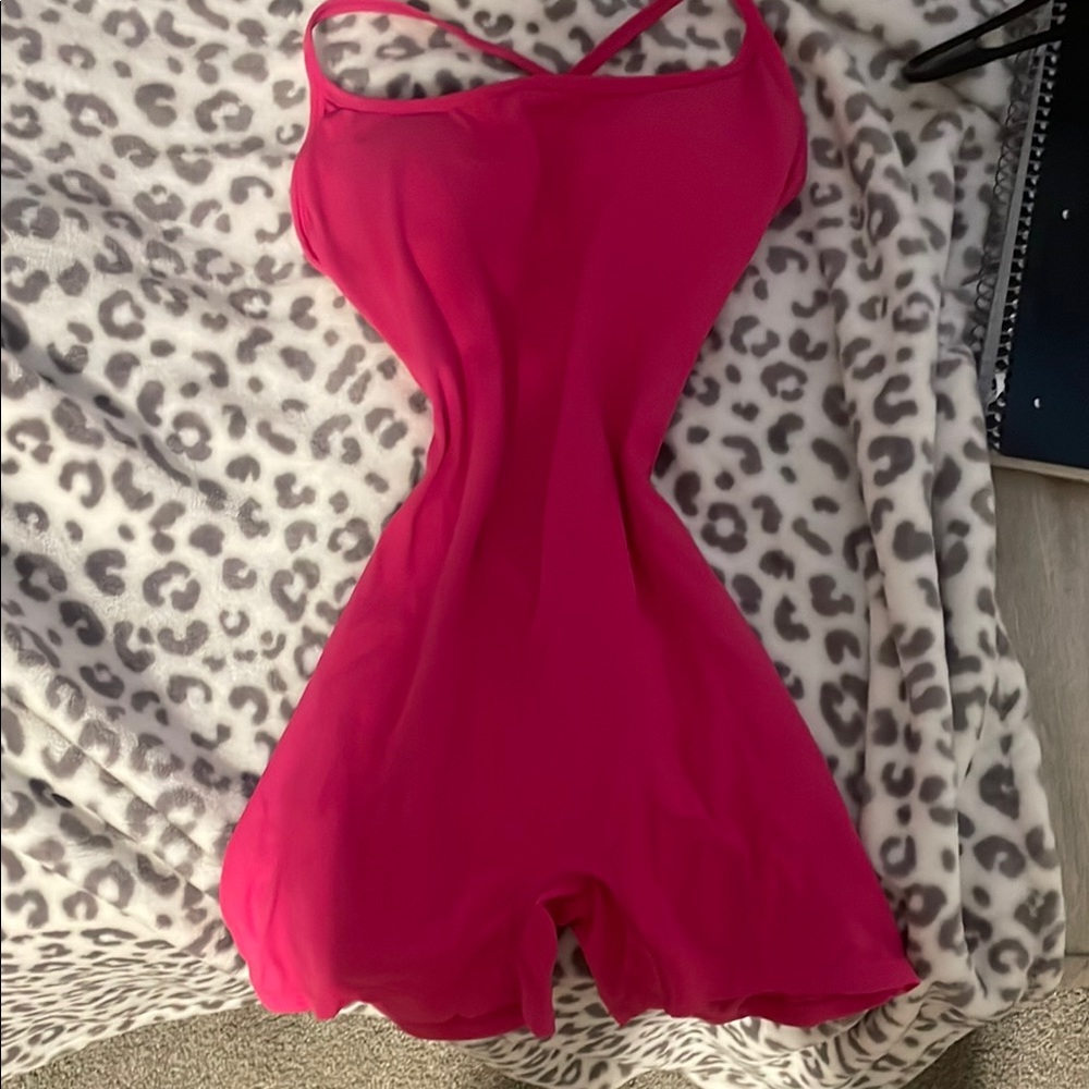 Vibrant Pink Spaghetti Strap Romper